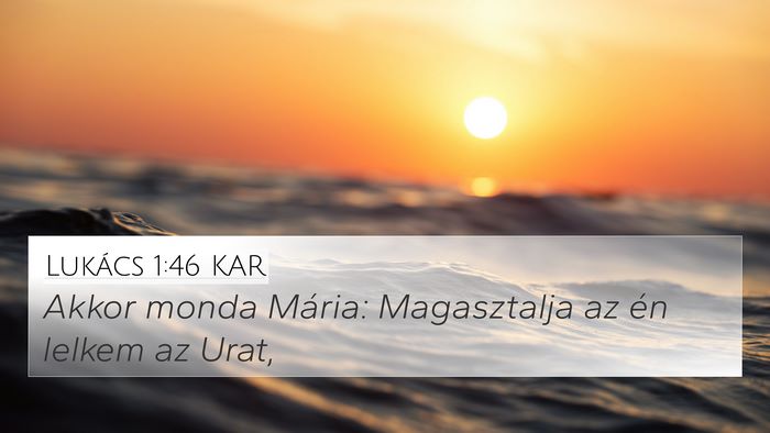Lukács 1:46 KAR Bible Verse Image