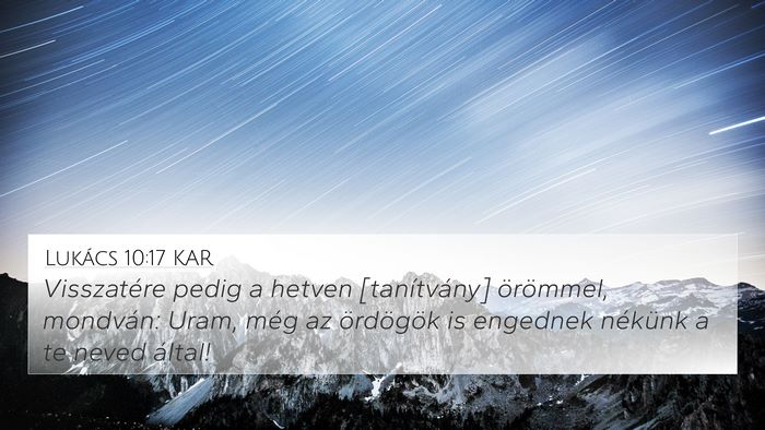 Lukács 10:17 KAR Bible Verse Image