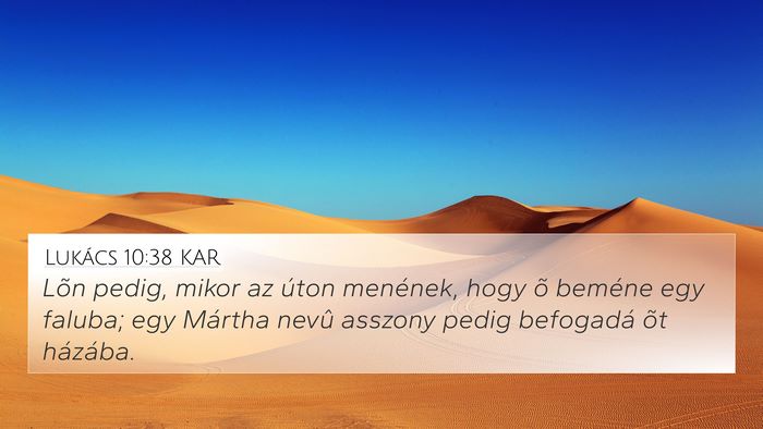 Lukács 10:38 KAR Bible Verse Image