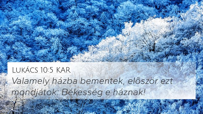 Lukács 10:5 KAR Bible Verse Image