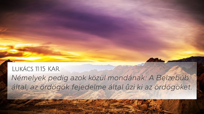 Lukács 11:15 KAR Bible Verse Image