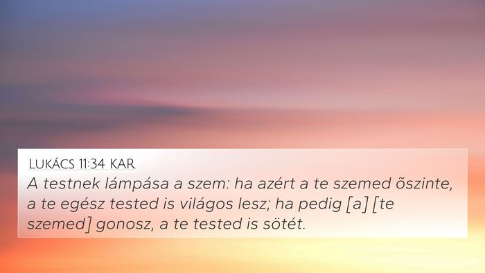 Lukács 11:34 KAR Bible Verse Image