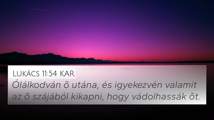 Lukács 11:54 KAR Bible Verse Image