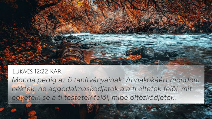 Lukács 12:22 KAR Bible Verse Image