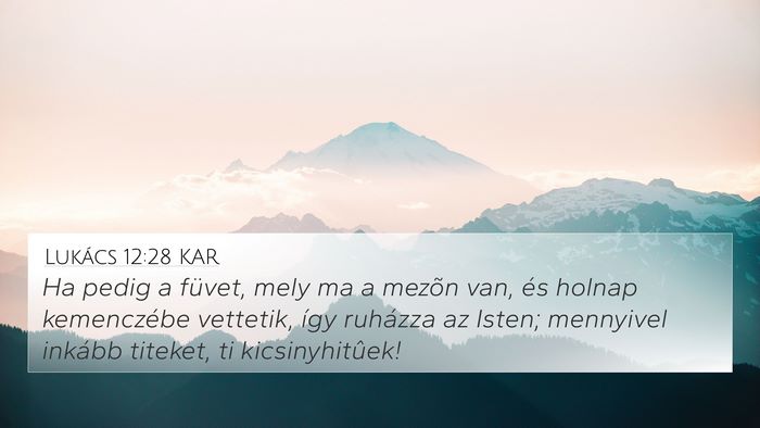 Lukács 12:28 KAR Bible Verse Image