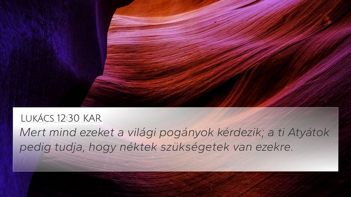 Lukács 12:30 KAR Bible Verse Image
