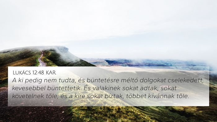 Lukács 12:48 KAR Bible Verse Image