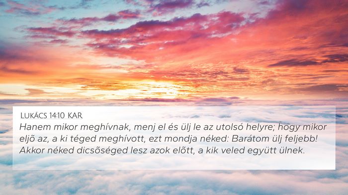 Lukács 14:10 KAR Bible Verse Image