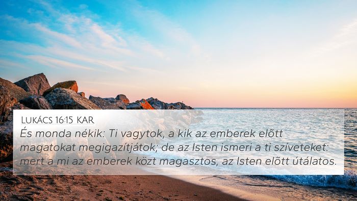 Lukács 16:15 KAR Bible Verse Image