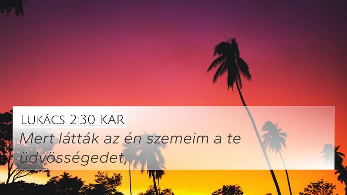 Lukács 2:30 KAR Bible Verse Image