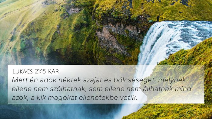 Lukács 21:15 KAR Bible Verse Image