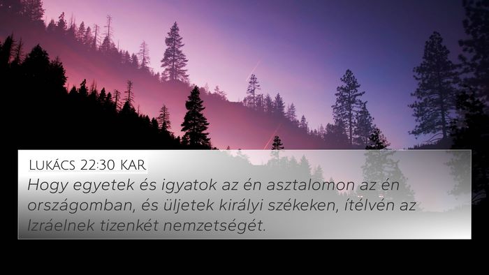 Lukács 22:30 KAR Bible Verse Image