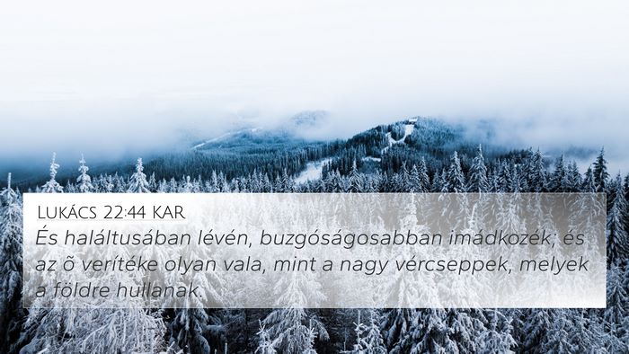 Lukács 22:44 KAR Bible Verse Image