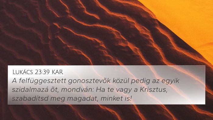 Lukács 23:39 KAR Bible Verse Image