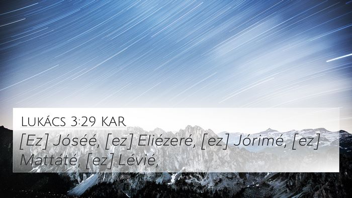 Lukács 3:29 KAR 4K Wallpaper - [Ez] Jóséé, [ez] Eliézeré, [ez] Jórimé, - 4K Wallpaper Bible Verse