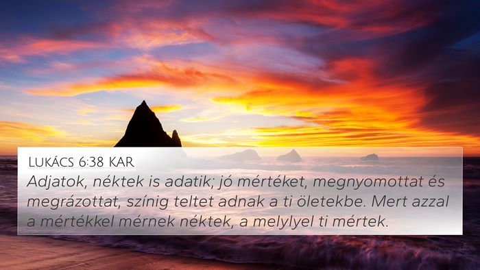 Lukács 6:38 KAR Bible Verse Image