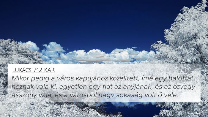 Lukács 7:12 KAR 4K Wallpaper - Mikor pedig a város kapujához közelített, - 4K Wallpaper Bible Verse