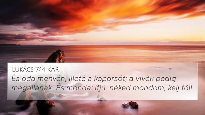 Lukács 7:14 KAR Bible Verse Image