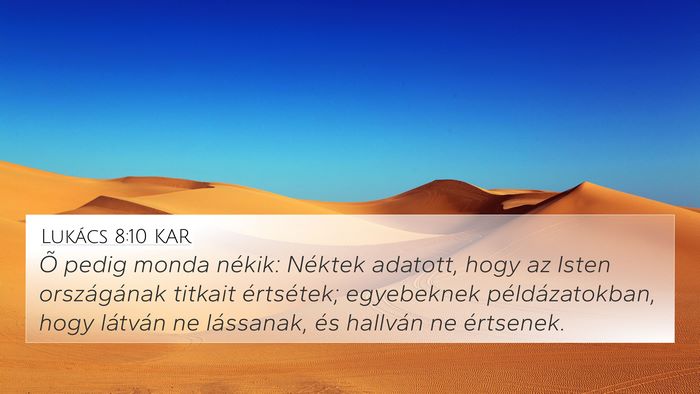 Lukács 8:10 KAR Bible Verse Image