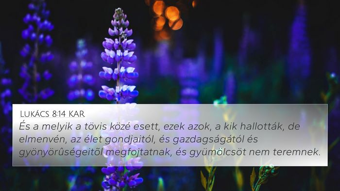 Lukács 8:14 KAR Bible Verse Image