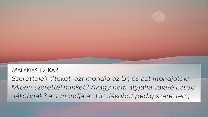 Malakiás 1:2 KAR Bible Verse Image