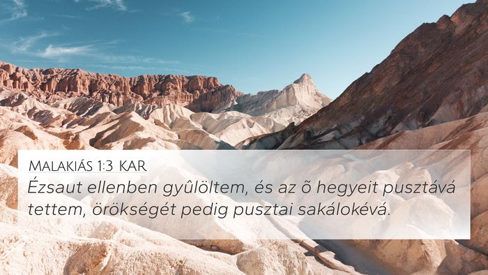 Malakiás 1:3 KAR Bible Verse Image