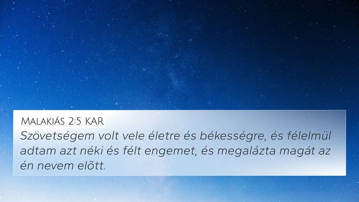 Malakiás 2:5 KAR Bible Verse Image