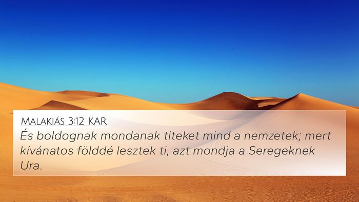 Malakiás 3:12 KAR Bible Verse Image