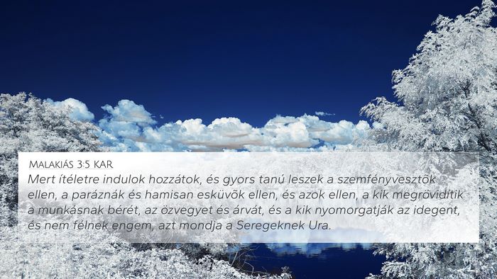Malakiás 3:5 KAR Bible Verse Image