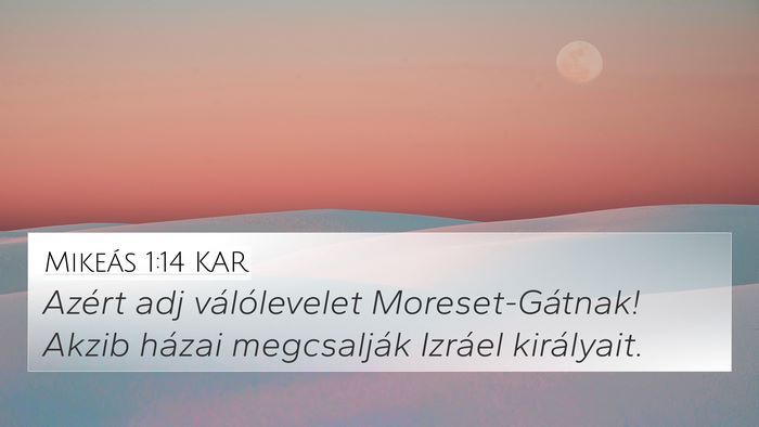 Mikeás 1:14 KAR Bible Verse Image