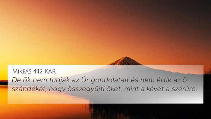 Mikeás 4:12 KAR Bible Verse Image