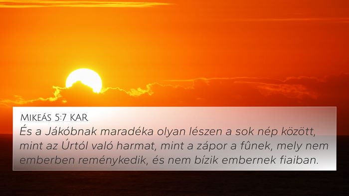 Mikeás 5:7 KAR Bible Verse Image