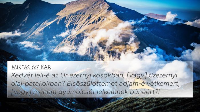 Mikeás 6:7 KAR Bible Verse Image
