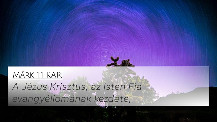 Márk 1:1 KAR 4K Wallpaper - A Jézus Krisztus, az Isten Fia evangyéliomának - 4K Wallpaper Bible Verse