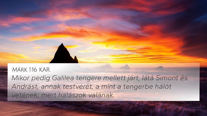 Márk 1:16 KAR Bible Verse Image