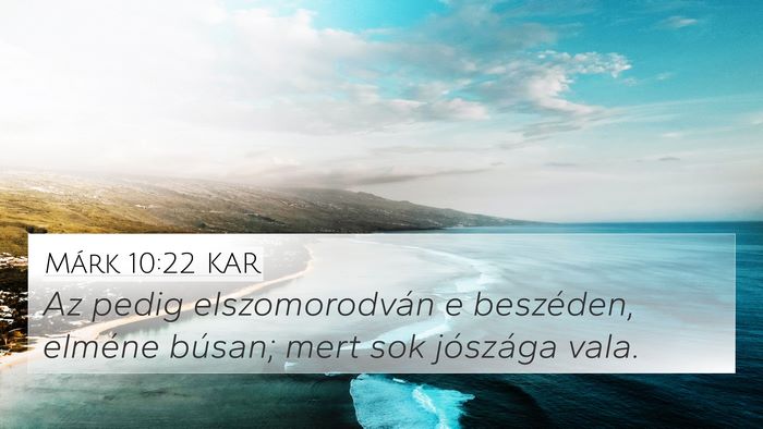 Márk 10:22 KAR Bible Verse Image