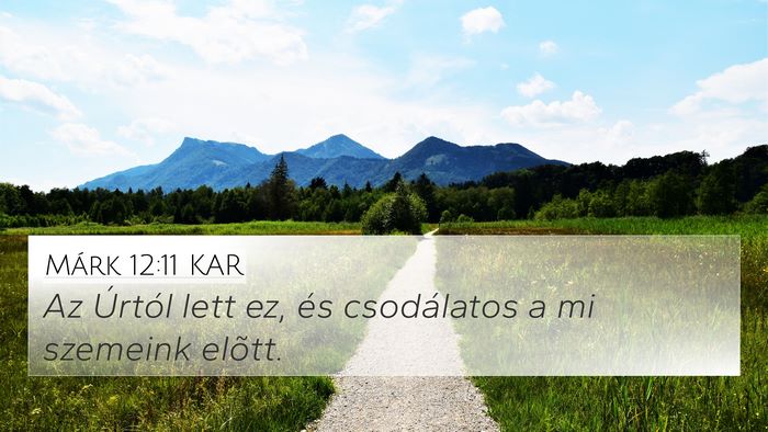 Márk 12:11 KAR 4K Wallpaper - Az Úrtól lett ez, és csodálatos a mi szemeink - 4K Wallpaper Bible Verse