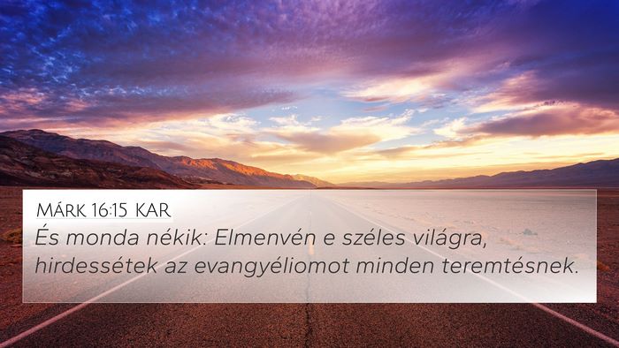 Márk 16:15 KAR Bible Verse Image