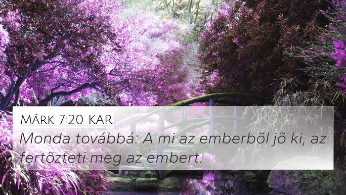 Márk 7:20 KAR Bible Verse Image