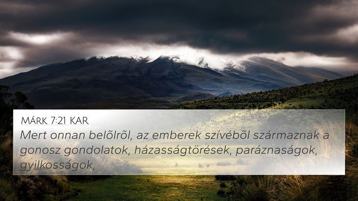 Márk 7:21 KAR Bible Verse Image