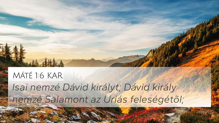 Máté 1:6 KAR Bible Verse Image