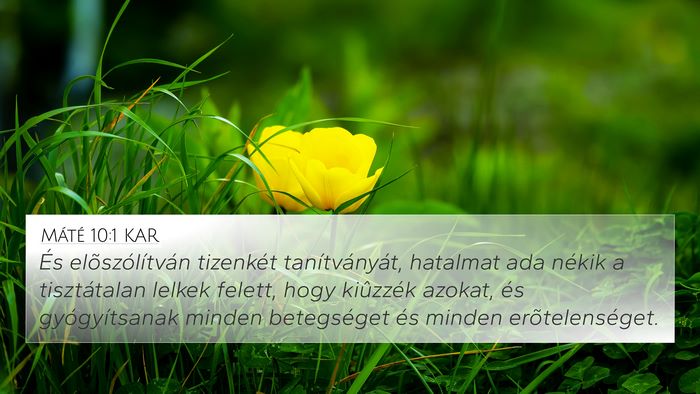 Máté 10:1 KAR 4K Wallpaper - És elõszólítván tizenkét tanítványát, - 4K Wallpaper Bible Verse