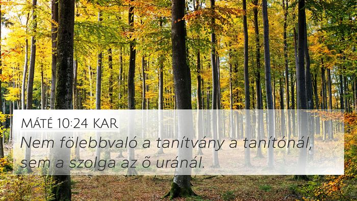 Máté 10:24 KAR Bible Verse Image