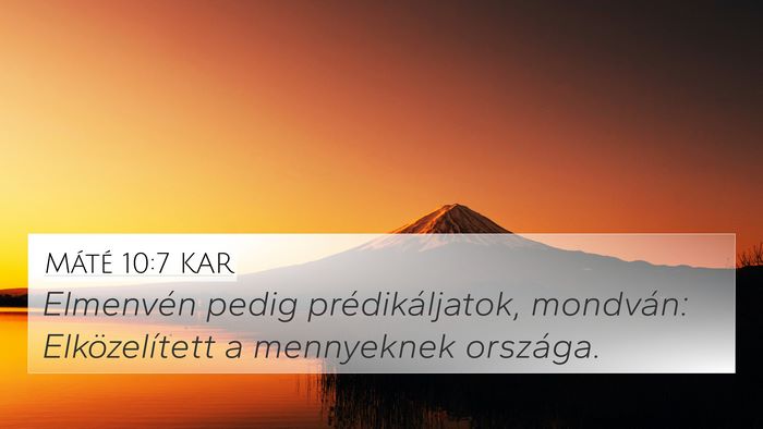 Máté 10:7 KAR Bible Verse Image
