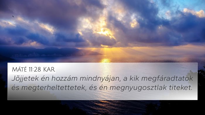 Máté 11:28 KAR Bible Verse Image