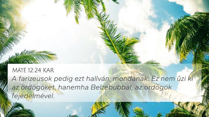 Máté 12:24 KAR Bible Verse Image