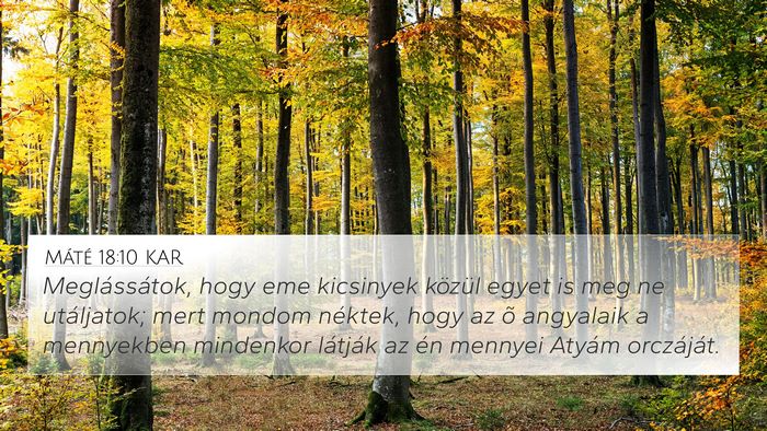 Máté 18:10 KAR Bible Verse Image