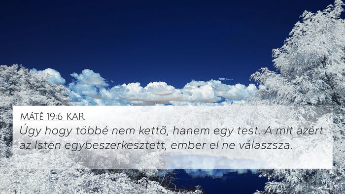 Máté 19:6 KAR Bible Verse Image