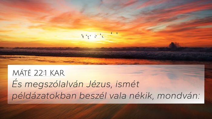 Máté 22:1 KAR Bible Verse Image