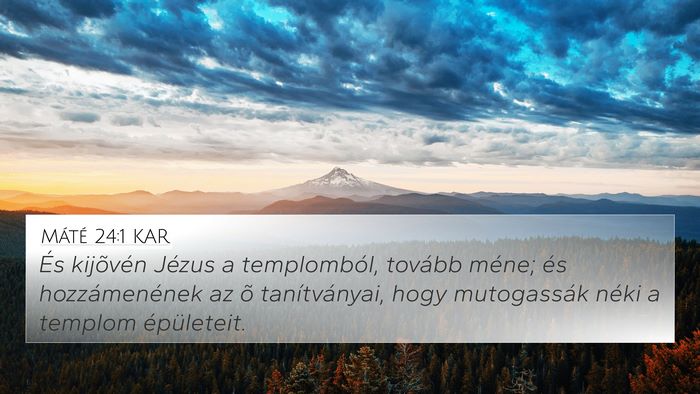 Máté 24:1 KAR Bible Verse Image